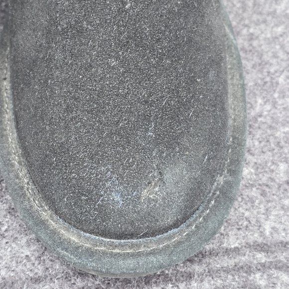 Bearpaw Rosie Suede Black Button Youth Boots Sz 3 - Picture 6 of 14